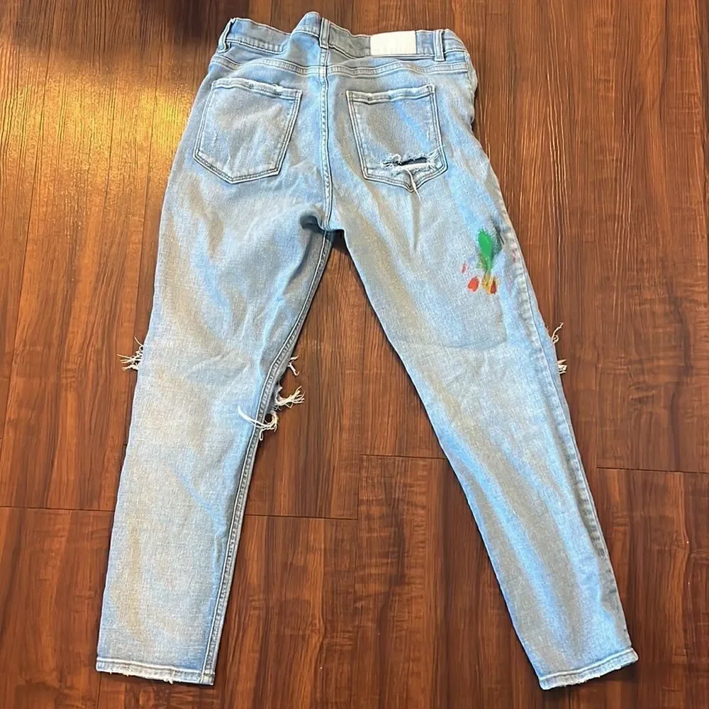 Pistola Jeans - Ripped / Paint - Size 27 - Like New - Amazing Jeans - Light